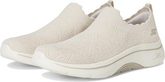 Skechers Go Walk Arch Fit 2.0 Rosa Linda Womens Walking Shoes Natural : 7.5 B - Medium, Synthetic