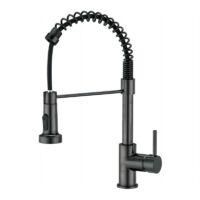OEM Grifo Mezclador De Cocina Extra&iacute;ble Crezuo De Acero Inoxidable Con 2 Tipos De Rociado Y Giro De 360&deg; - Negro