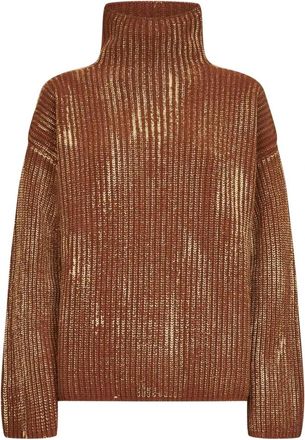 Diesel Trui met trechterhals - Dames - Coltruien - Bruin - XS - Wol - Truien & Vesten