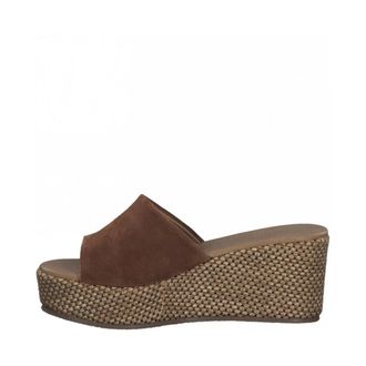 Marco Tozzi Wedges, female, Brown, 6 UK, casual open mules