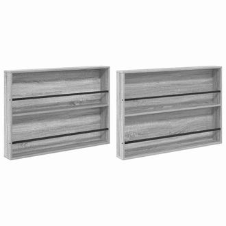 vidaXL Estante De Revistas 2 Pcs Gris Sonoma 100 X 12 X 70 Cm Vidaxl
