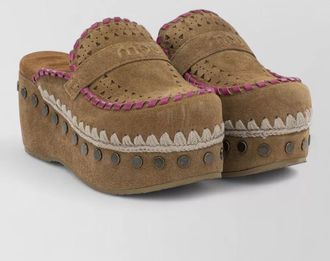 Mou leather mules