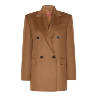 Max Mara Dames, Jassen, Bruin, Maat: L Wol