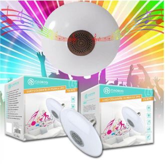 Trade Shop Trade Shop Traesio - Trade Shop - Lampadina Musicale Luci Colorate Lampada Di Musica E27 Ufo Bluetooth 5.0 Tx-9711