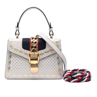 Gucci Pre-owned Gucci Mini Calfskin Web Star Print Sylvie Satchel Ladies AEUX9KTN4GD07UO5