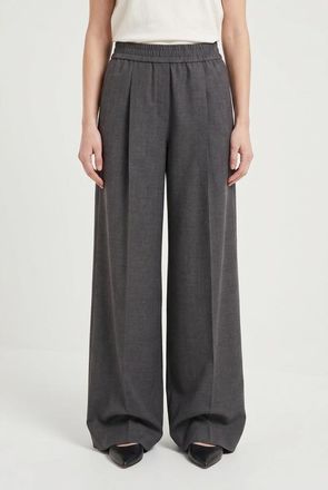 Brunello Cucinelli Dark Grey Wide Leg Trousers, Brand Size 46 (US Size 12)