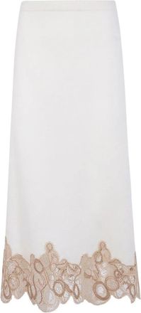 Fabiana Filippi Pencil Skirt With Lace Band