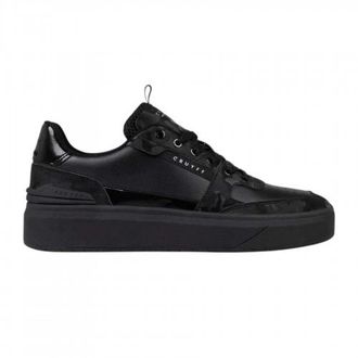 Cruyff Heren Goedgekeurde Leren Tennis Sneakers (Zwart)