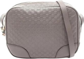 Gucci Pre-owned Bree Leren Schoudertas - Dames - Vintage Schoudertas - Grijs - ONE Size - Leer - Vintage