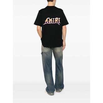 Amiri Logo-Embroidered T-Shirt - Black
