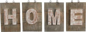 Nearly Natural 40-in Rustic Farmhouse HOME Wall Art Decor in Brown at Nordstrom