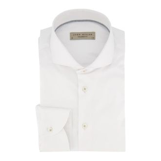 John Miller Wit Business Overhemd Wide Spread Kraag - Heren - Zakelijke Overhemden - Wit - 3XL - Katoen - Overhemden