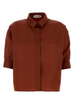 Alberta Ferretti Alberta Ferretti Brick Silk Shirt