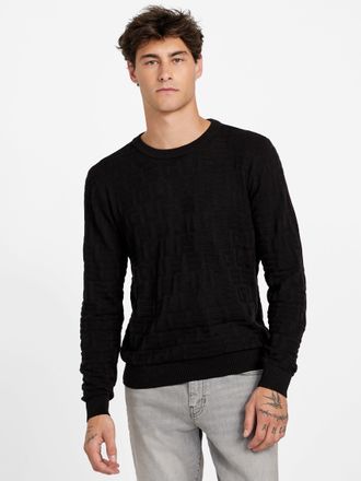 Guess Eco Pedro Textured Logo Sweater