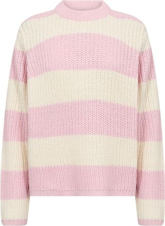 Soyaconcept Strickpullover SOYACONCEPT SC-REMONE STRIPE 38, Damen, Gr. XL, rose combi, Strick, Obermaterial: 60% Baumwolle, 40% Polyamid, gestreift, regular fit n