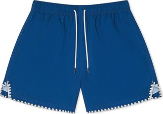 MAVRANS Stitch Waterproof Swim Trunks in Blue at Nordstrom, Size Xx-Large