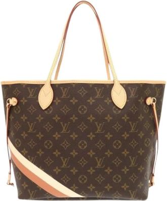 Louis Vuitton Tweedehands Canvas Louis Vuitton tassen - Dames - Vintage Shopper - Bruin - ONE Size - Vintage