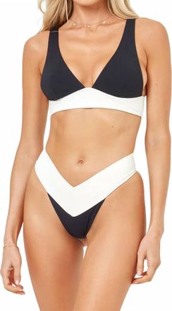 L*Space Quinn Bikini Bottom In Black Cream