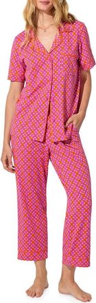 Bedhead Pajamas Print Jersey Crop Pajamas in Chain Geo at Nordstrom, Size X-Small