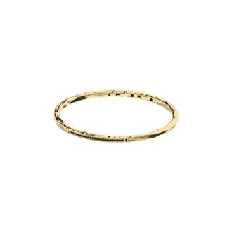 John Richmond Accessoires, Dames, Geel, ONE Size, Rigide armband met gehamerd oppervlak en lichtgevende details