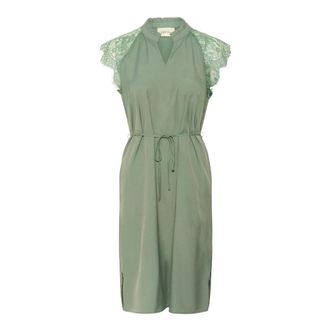 Cream CRAllie Jurk - Dames - Jurken - Groen - Maat: 2XL Viscose