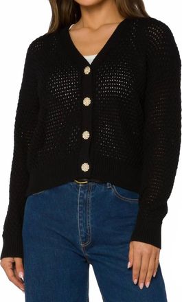 Velvet Heart Aris Button Up Cardigan In Black