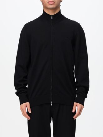 HUGO BOSS Cardigan in lana vergine con collo alto e chiusura a zip