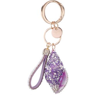 Nina Conch Shell Bag Charm in Lilac at Nordstrom