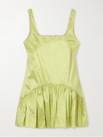Simone Rocha Top In Taffet&agrave; Con Baschina - Verde