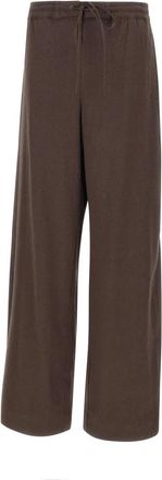 Vince Wide Broeken - Dames - Wijde Broeken - Bruin - XL - Linnen - Broeken