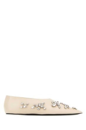 Jil Sander Natural Leather Ballet Flats