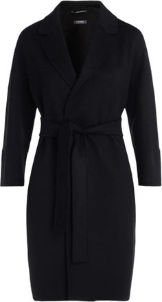 Max Mara Arona Jas - Dames - Jas met riem - Zwart - M - Wol - Jassen
