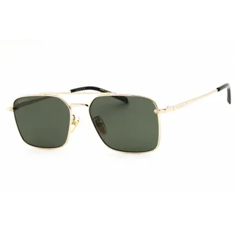 Gucci Mens Gold Tone Rectangular Sunglasses GG1957SA