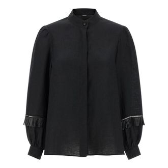 Kiton Linen Shirt - female - Kiton - Shirts - Black - XS - Blouses & Shirts