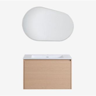 Sklum Sklum - Conjunto De Mueble De Ba&ntilde;o En Madera Con Lavabo Integrado Jacob