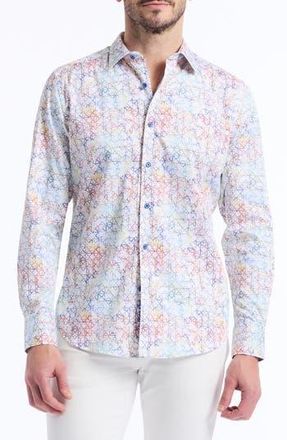 Robert Graham Geometric Cotton Button-Up Shirt in Multi at Nordstrom Rack, Size Xx-Large