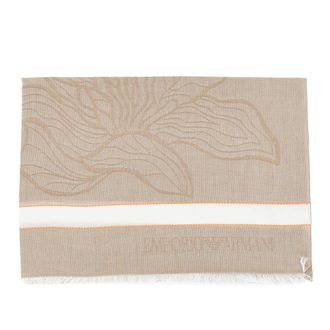 Emporio Armani Jacquard cotton-blend scarf Woman One Size