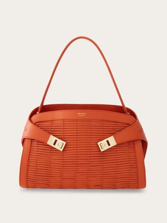Ferragamo Women Hug soft shoulder bag (M) Orange