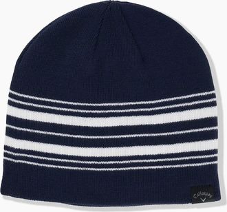 Callaway Mens Reverse Wordmark Beanie with Logo - Navy - Size: MENS