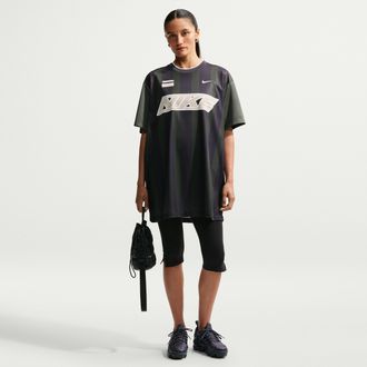 Nike Womens Nike Sportswear Oversized Jersey Mini Dress in Green | IV5027-303