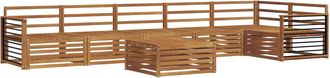 vidaXL Conjunto De Sof&aacute;s De Exterior 7 Uds. Natural Vidaxl