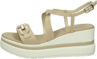 Nero Giardini Tamigi Lino Wedge - Dames - Sleehakken - Beige - 41 EU - Schoenen