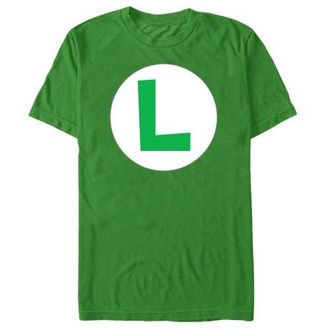 Nintendo Mens Nintendo Luigi Circle Icon Graphic T-Shirt in Kelly Green at Nordstrom, Size X-Large