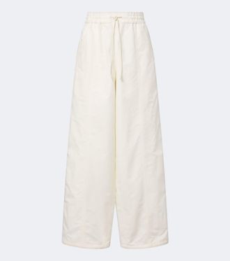 Bottega Veneta Pantalones anchos de toile de algod&oacute;n