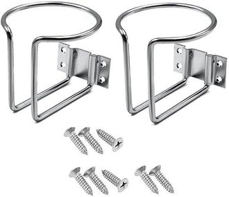 OEM Portabicchieri Per Barca - Portabicchieri Universale In Acciaio Inox - 2 Pezzi - Argento