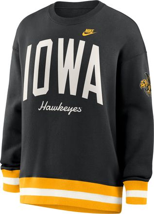 Nike Iowa Legacy Nike Womens College Pullover Crew in Black | 040H0KA3IAV-V89