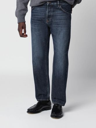 Pantaloni Torino Jeans straight fit in denim di cotone a vita media