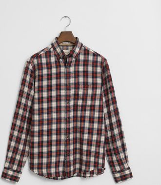 GANT Karohemd GANT REG WINDBLOWN FLANNEL CHECK SHIRT, Herren, Gr. XXL, N-Gr, modern rust, Web, Obermaterial: 100% Baumwolle, gemustert, kariert, mehrfarbig