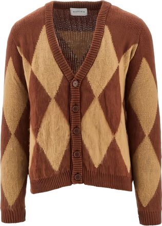 Mars&eacute;m Cardigan a rombi - Marrone