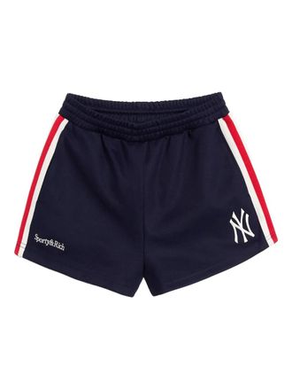 Sporty & Rich stripe logo shorts - Blue